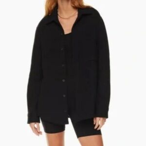 Aritzia TNA polar fleece shirt jacket